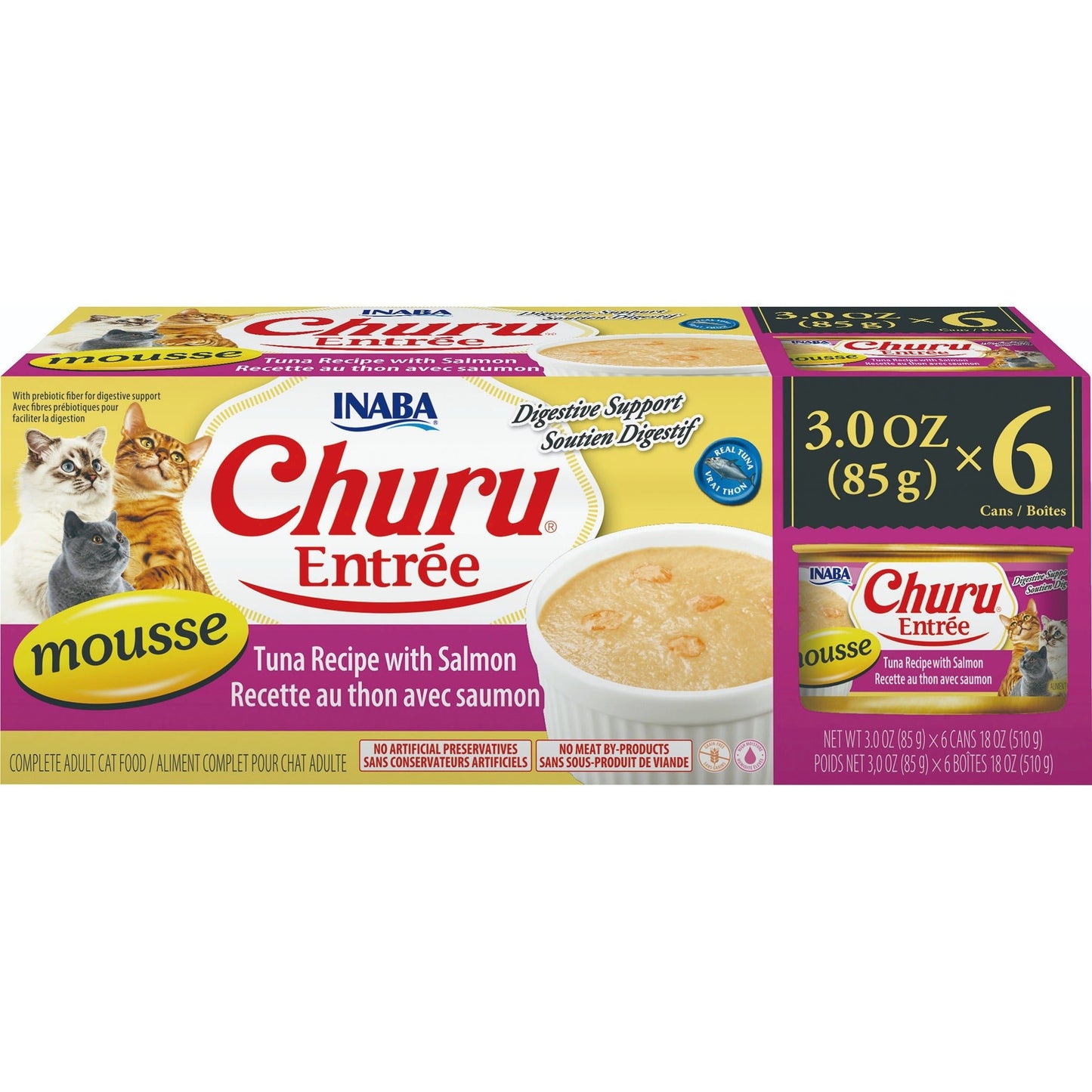 Inaba Churu Entree Mousse Tuna Recipe with Salmon - Woonona Petfoods