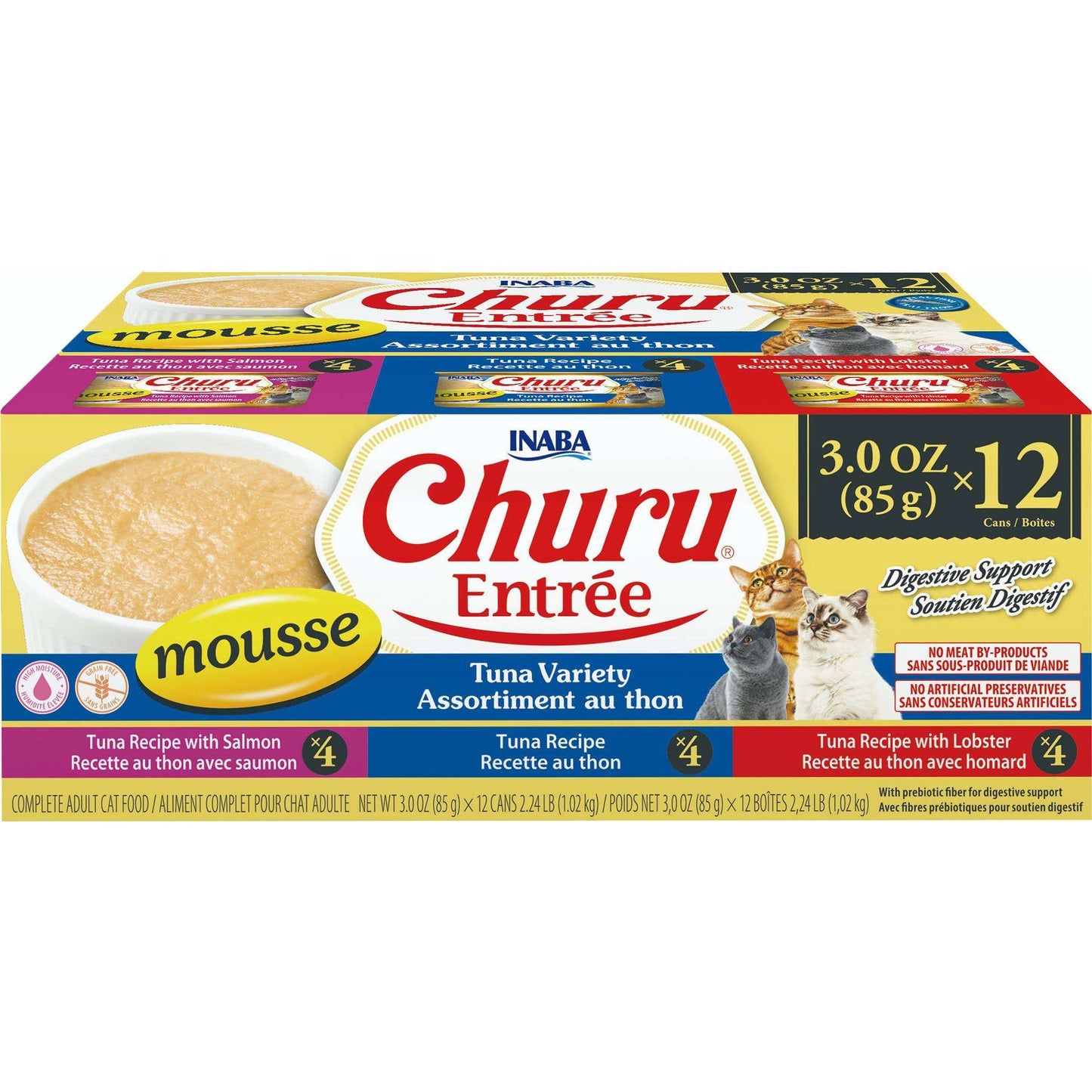 Inaba Churu Entree Mousse Tuna Variety 12x85g - Woonona Petfoods