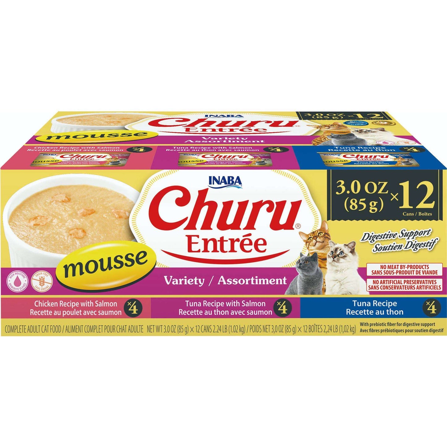 Inaba Churu Entree Mousse Variety 12x85g - Woonona Petfoods