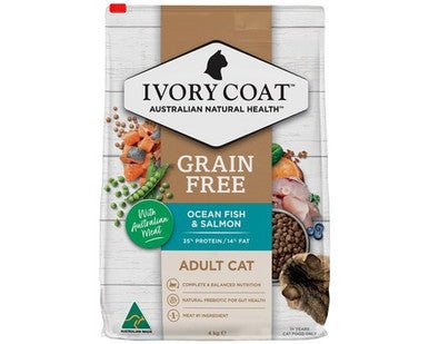 Ivory Coat Grain Free Dry Cat Food Adult Oceanfish and Salmon - Woonona Petfoods