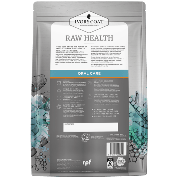 Ivory Coat Raw Health Dry Cat Food Adult Chicken Oral - Woonona Petfood & Produce