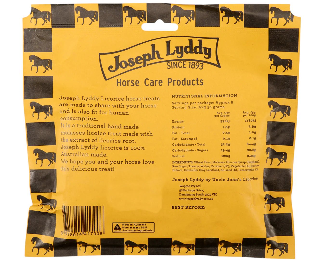 Joseph Lyddy Licorice Treats 250g - Woonona Petfoods