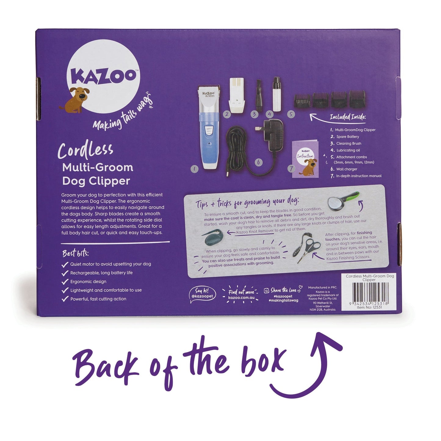 Kazoo Cordless Multi Groom Dog Clipper - Woonona Petfoods