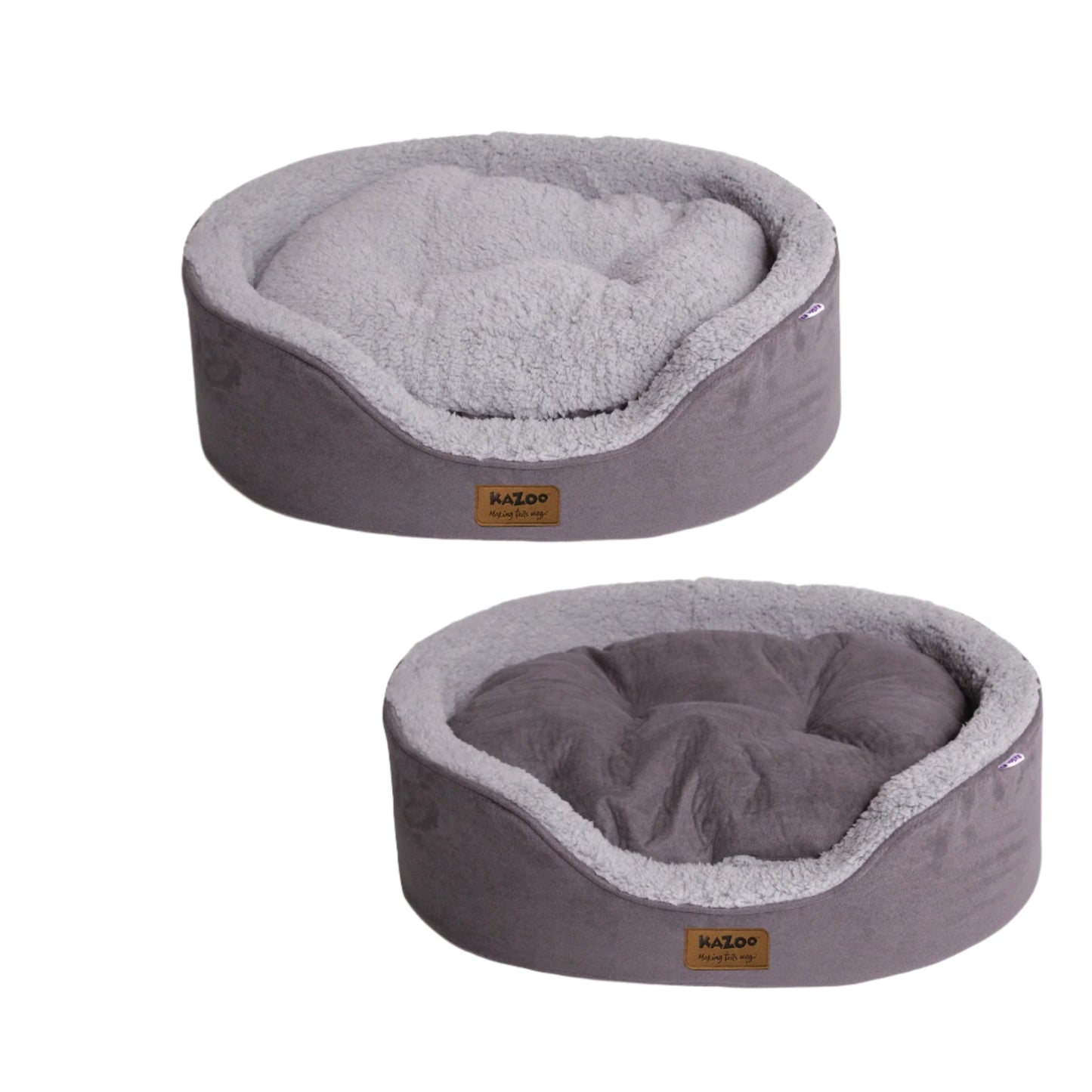 Kazoo Dog Bed Manhattan Grey & White - Woonona Petfoods