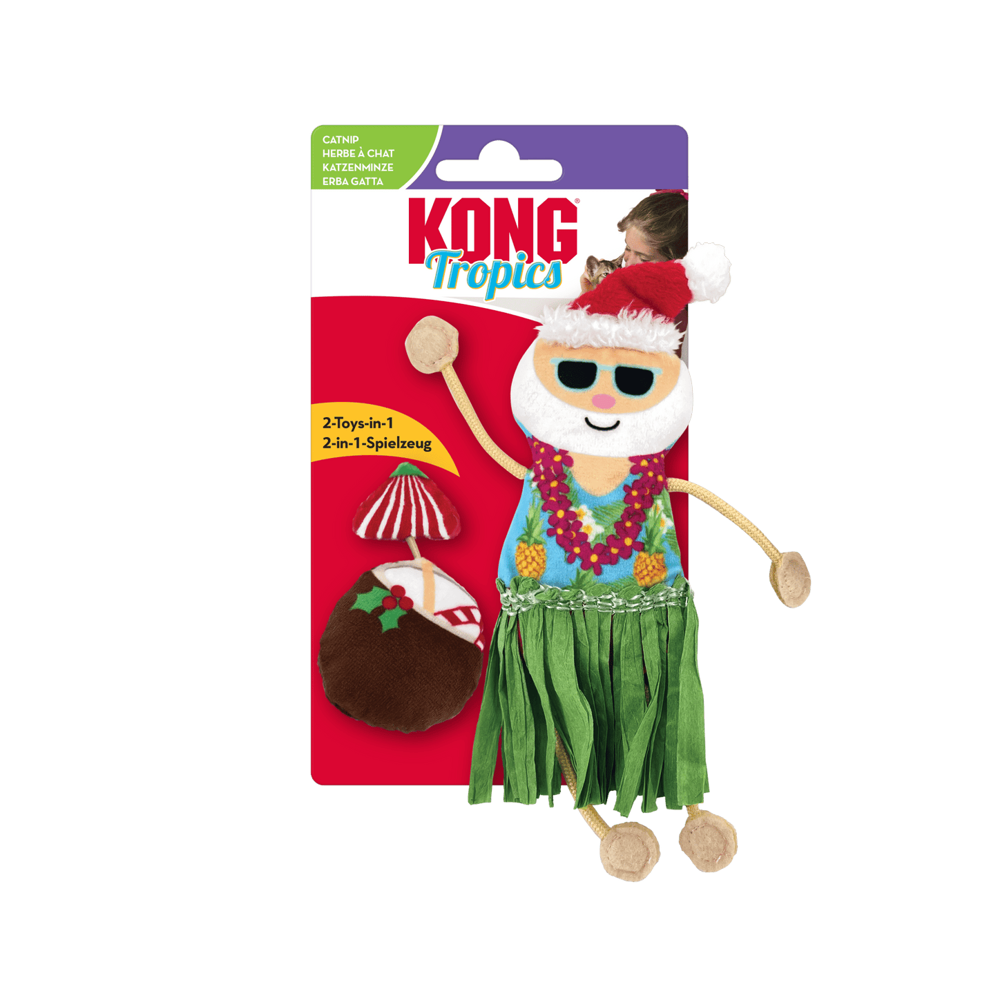 KONG Cat Tropics Santa with Catnip - Woonona Petfoods