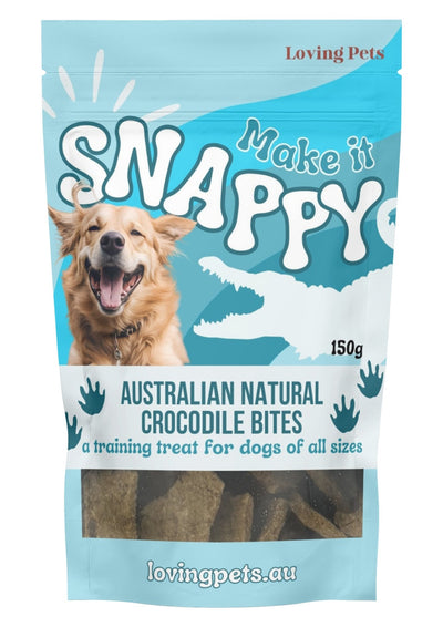 Loving Pets Australian Natural Dog Treats Crocodile Bites 150g