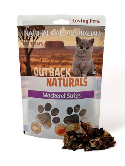 Loving Pets Mackerel Strips Cat Treats 80g