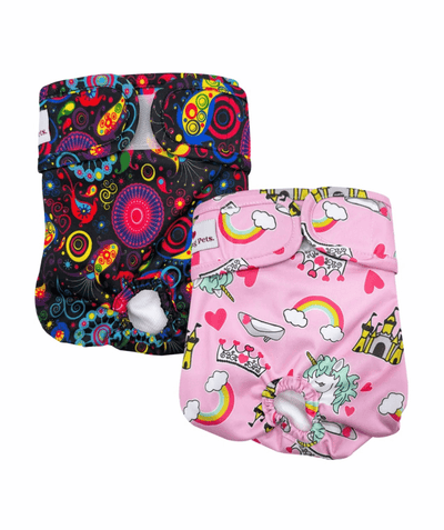 Loving Pets Washable Nappies Pink/Purple