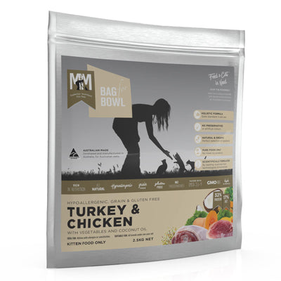 Meals For Meows Dry Cat Food Gluten Free Kitten Chicken & Turkey