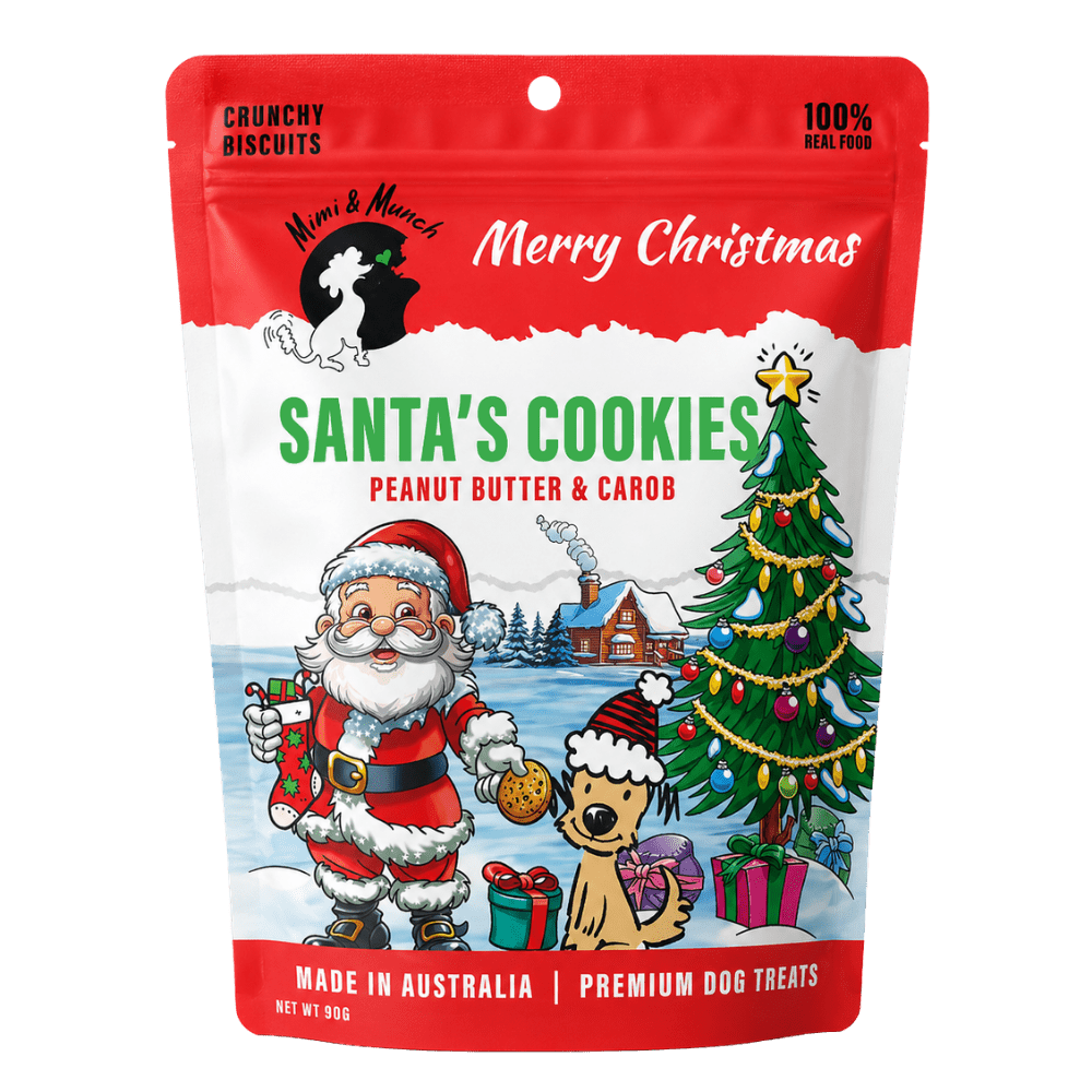 Mimi & Munch Santa's Cookies Peanut Butter & Carob - Woonona Petfoods