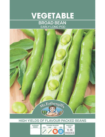 Mr Fothergills Broad Bean Early Long Pod