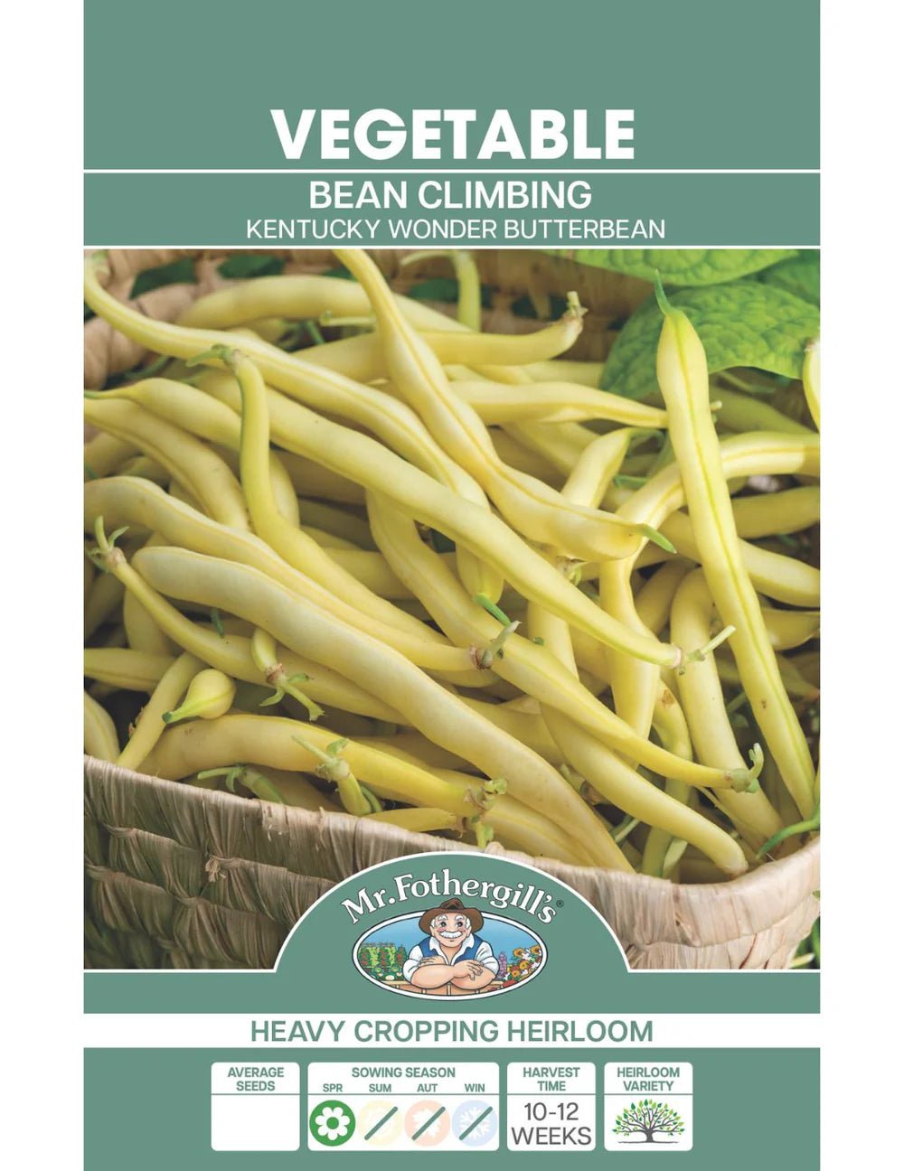 Mr Fothergills Climbing Bean Kentucky Wonder Wax - Woonona Petfoods