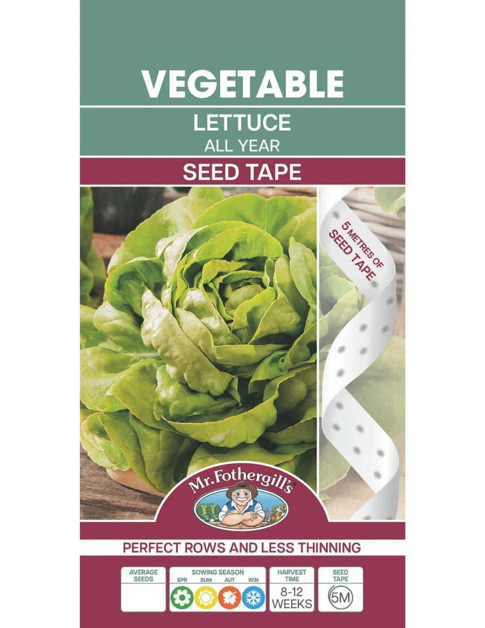 Mr Fothergills Lettuce All Year Round Seed Tape - Woonona Petfoods