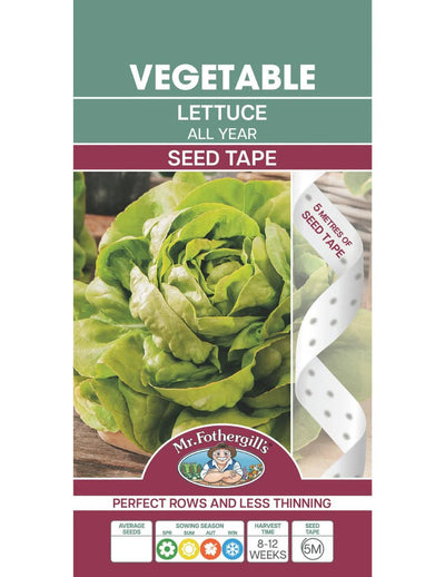Mr Fothergills Lettuce All Year Round Seed Tape