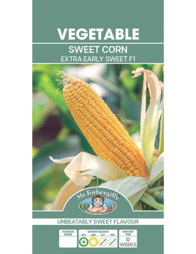 Mr Fothergills Sweet Corn Early Extra Sweet F1
