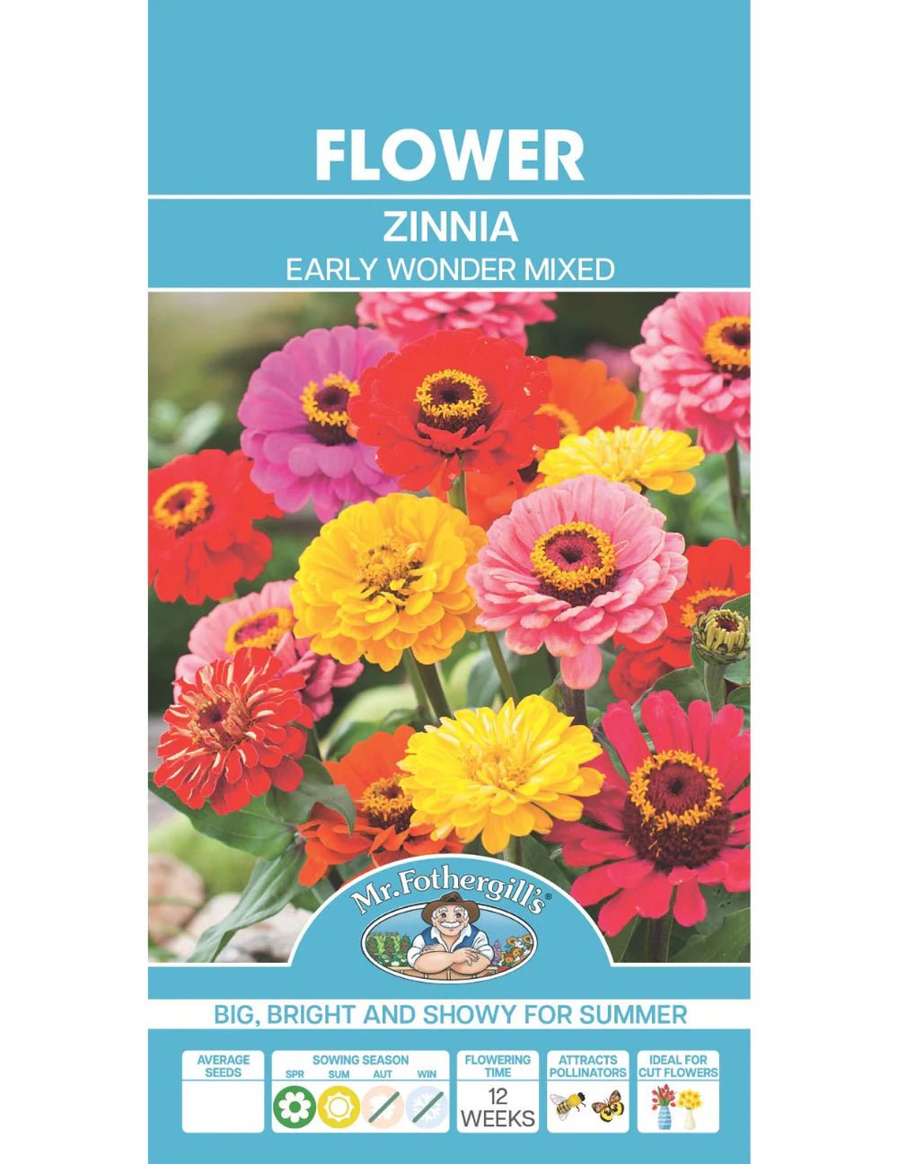 Mr Fothergills Zinnia Early Wonder Mixed - Woonona Petfoods