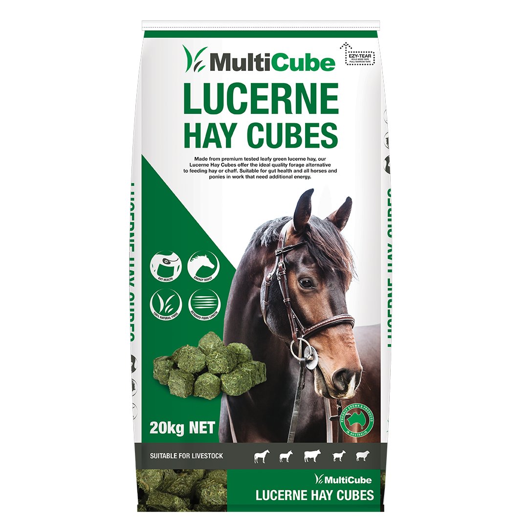 Multicube Lucerne Cubes 20kg - Woonona Petfood & Produce