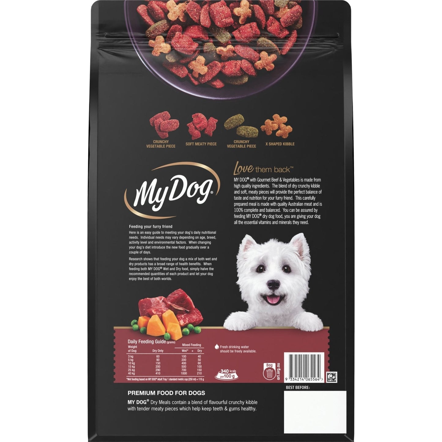 My Dog Dry Dog Food Beef and Veg 2.8kg - Woonona Petfoods