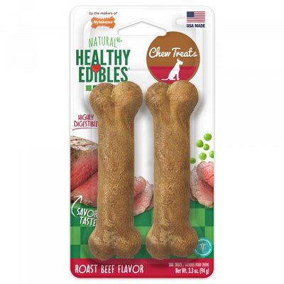 Nylabone Healthy Edibles Long Last Roast Beef Regular 2 Pack