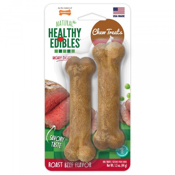 Nylabone Healthy Edibles Roast Beef 2 Pack 44g - Woonona Petfoods