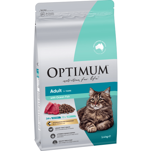 Optimum Dry Cat Food Adult Ocean Fish - Woonona Petfoods