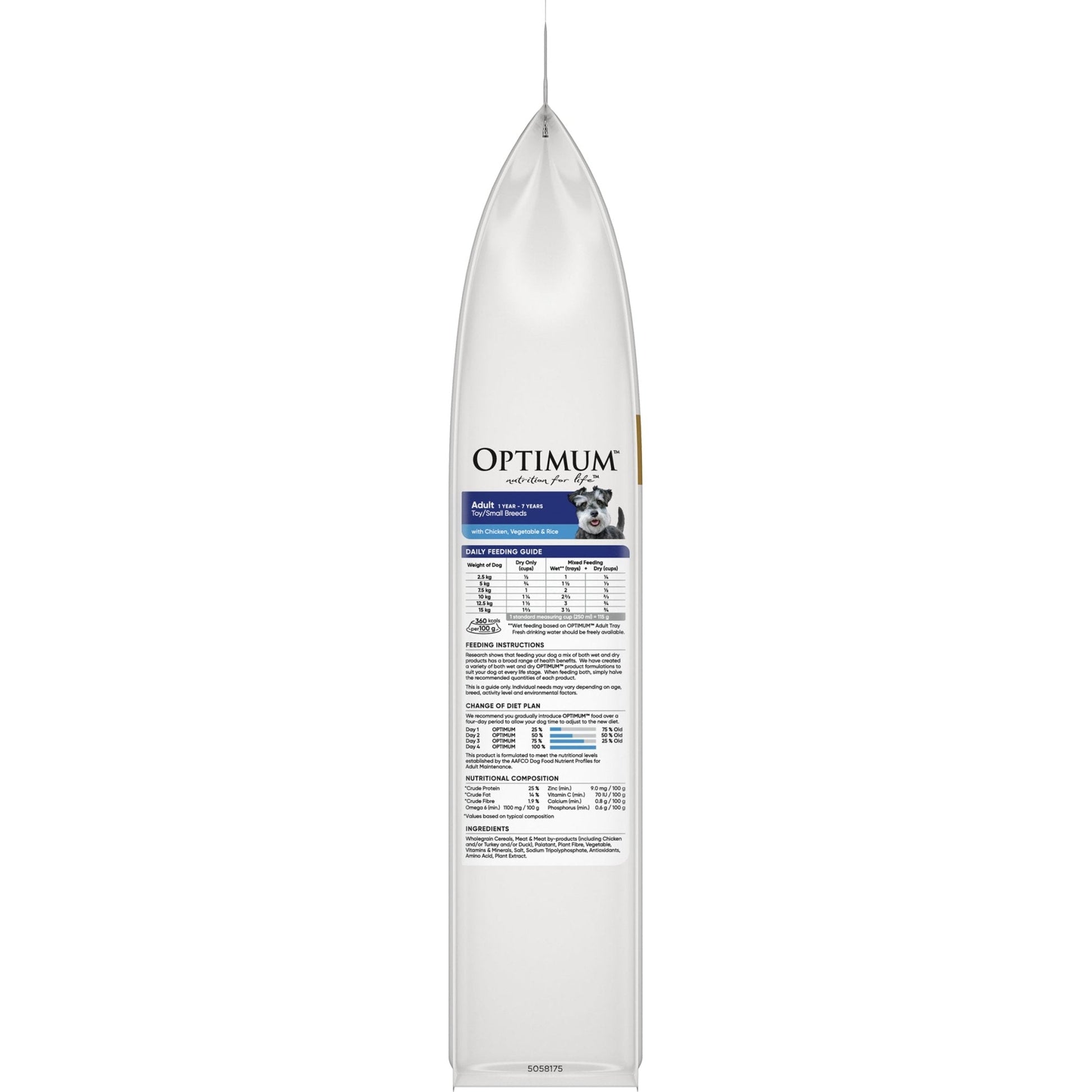 Optimum Dry Dog Food Adult Toy and Small Breed Chicken Rice and Vegetables - Woonona Petfood & Produce