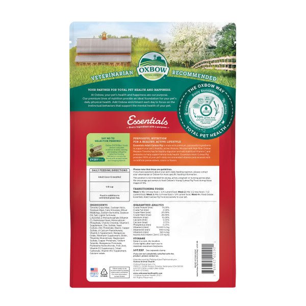 Oxbow Essentials Adult Guinea Pig Food 2.25kg - Woonona Petfoods