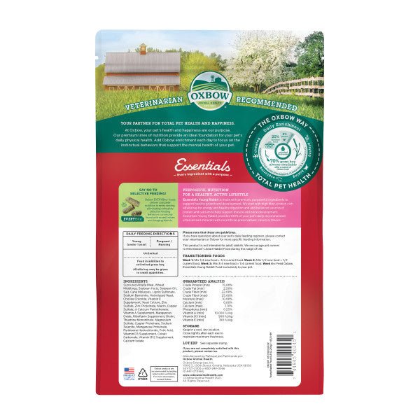 Oxbow Young Rabbit Food 2.25kg - Woonona Petfoods