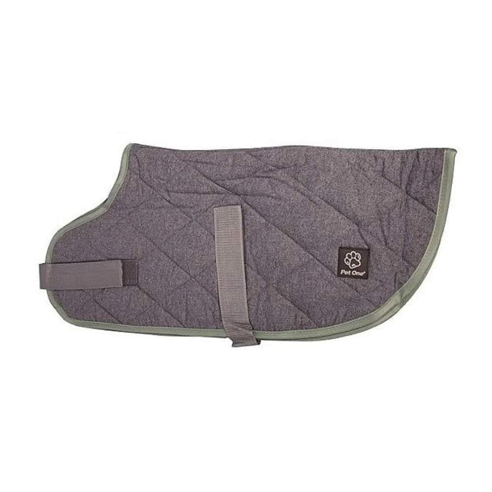 Pet One Dog Coat Night Sleeper Silver Green - Woonona Petfoods