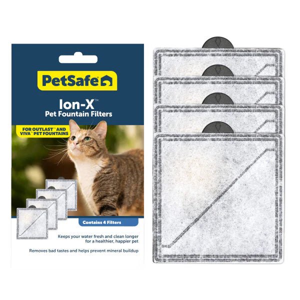 Petsafe Square Carbon Filter Suitable for Viva/Outlast Pet Fountains 4 Pack - Woonona Petfood & Produce