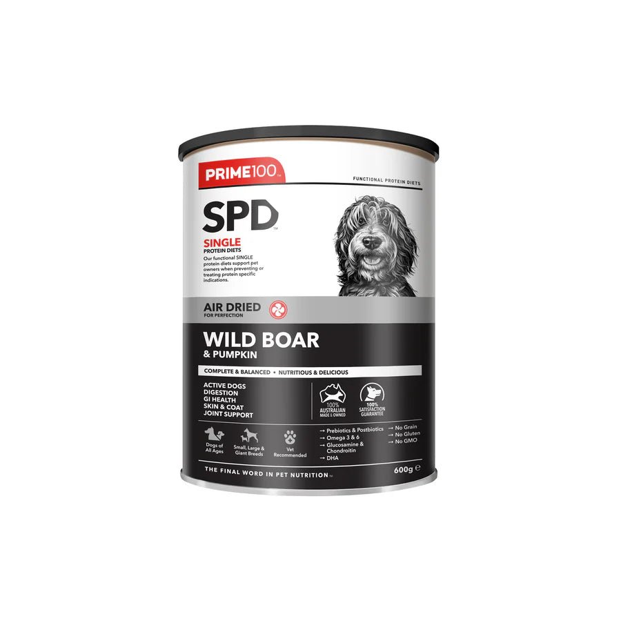 Prime100 SPD Air Dried Wild Boar and Pumpkin - Woonona Petfoods
