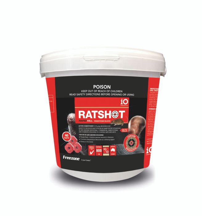 Ratshot Rapid Kill Blocks Red 800g - Woonona Petfoods