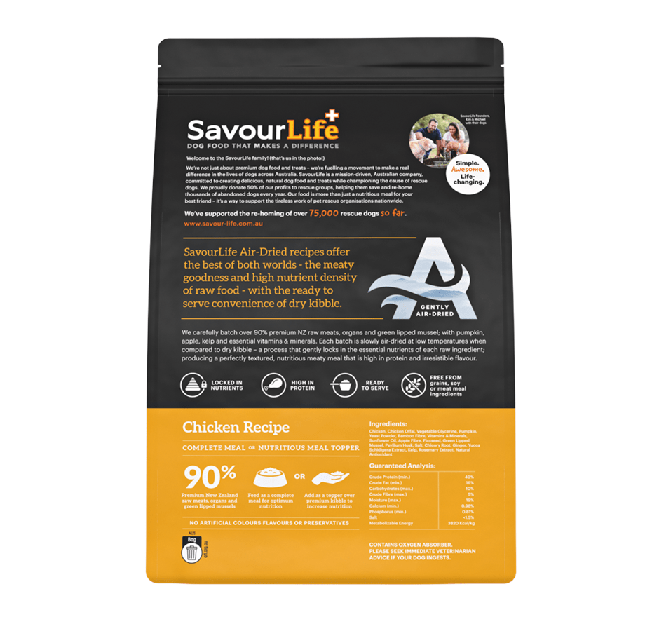 SavourLife Air - Dried Adult Chicken Recipe 1kg - Woonona Petfoods