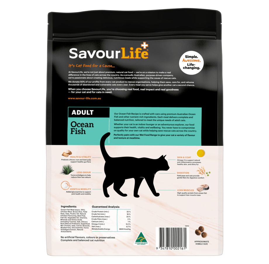 SavourLife Dry Cat Food Adult Ocean Fish - Woonona Petfoods