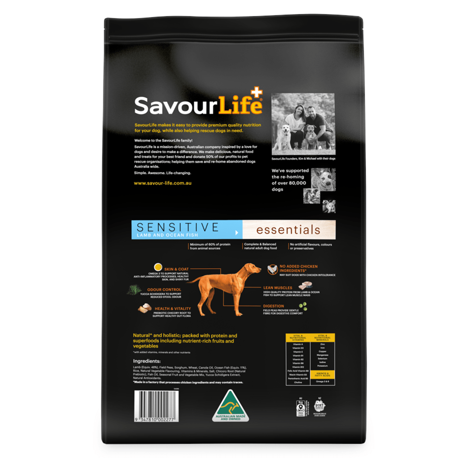 Savourlife Essentials Adult Sensitive Lamb and Fish - Woonona Petfoods