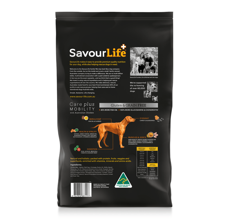SavourLife Grain Free Adult Mobility Chicken Dry Dog Food 10kg - Woonona Petfoods