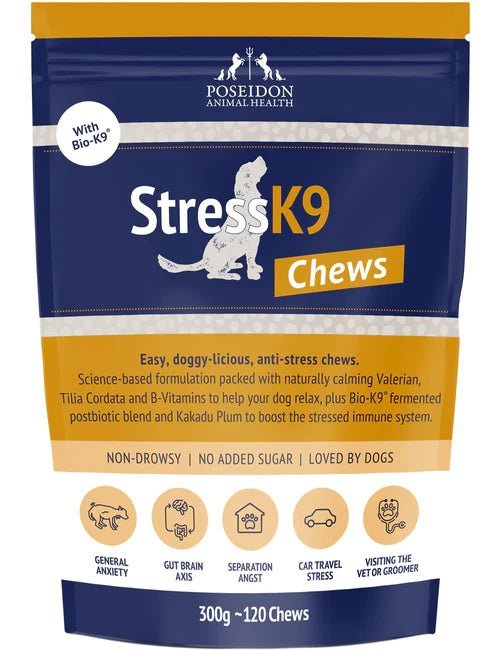 Stress K9 Chews for Dogs 150g - Woonona Petfood & Produce