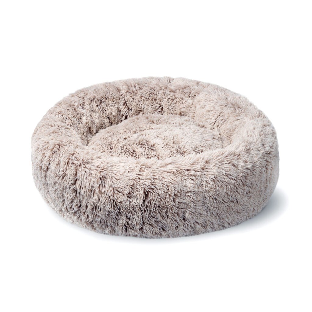 Superior Pet Bed Curl Up Cloud Calming Bed Sable Faux Fur - Woonona Petfoods