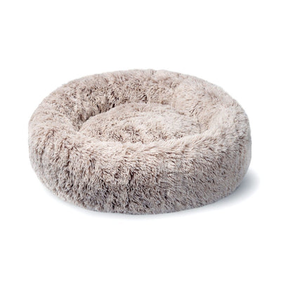 Superior Pet Bed Curl Up Cloud Calming Bed Sable Faux Fur