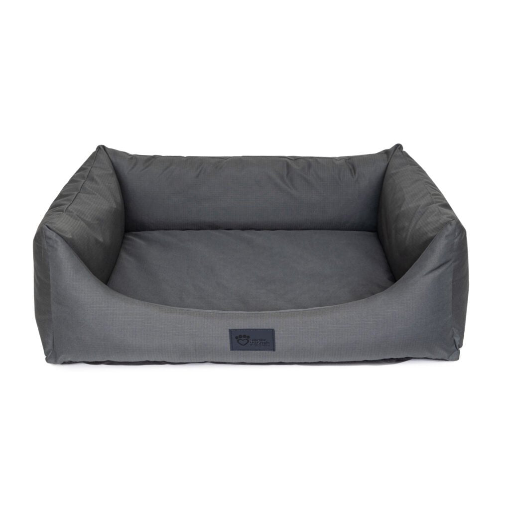 Superior Pet Bed High Side Hideout Ortho Dog Bed Jungle Grey - Woonona Petfoods
