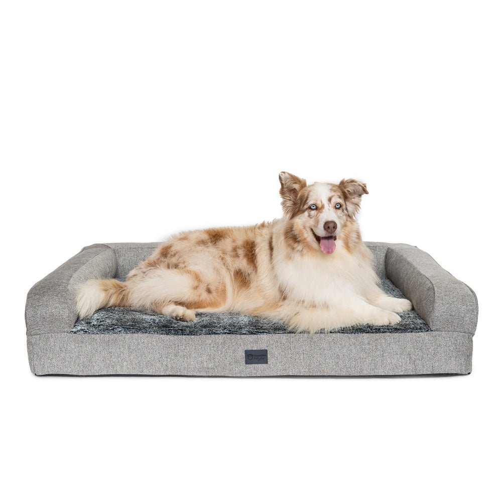 Superior Pet Bed Orthopaedic Pet Sofa Artic Faux Fur - Woonona Petfoods