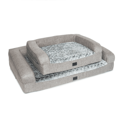 Superior Pet Bed Orthopaedic Pet Sofa Arctic Faux Fur
