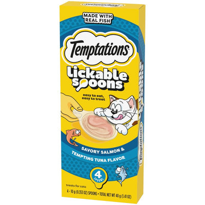 Temptations Creamy Spoons Savory Salmon & Tuna 4 x 10g