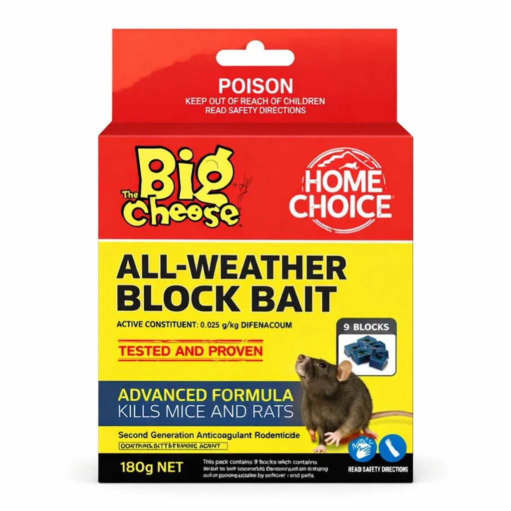 The Big Cheese All Weather Rat Bait Blocks 180g(9x20g) - Woonona Petfoods