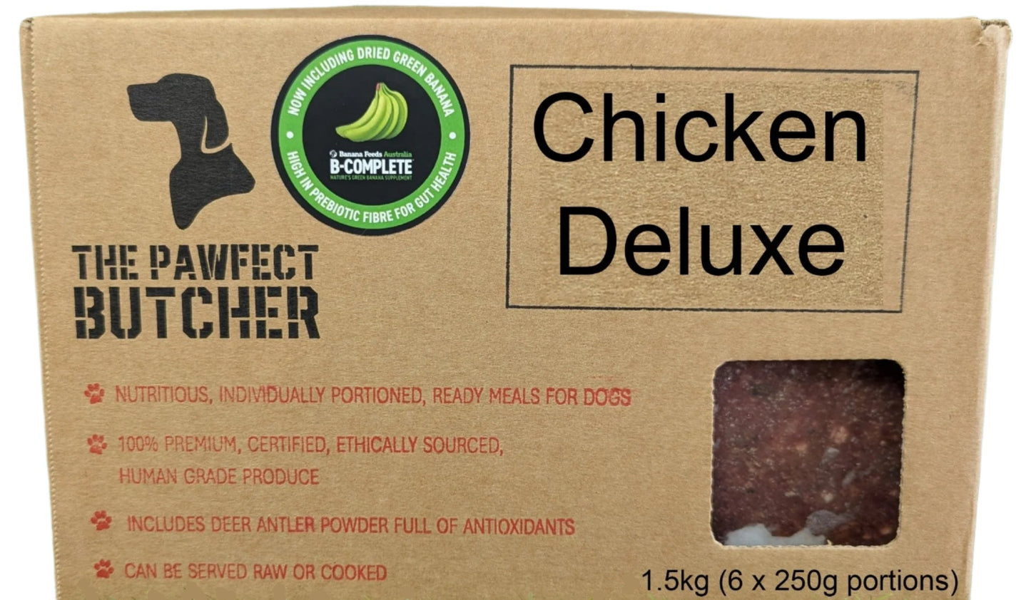 The Pawfect Butcher Chicken Deluxe Raw Blend 6 x 250g - Woonona Petfoods