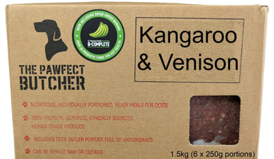 The Pawfect Butcher Venison and Kangaroo Raw Blend 6 x 250g