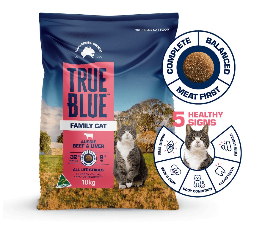 True Blue Family Cat Food Beef and Liver 10kg - Woonona Petfood & Produce