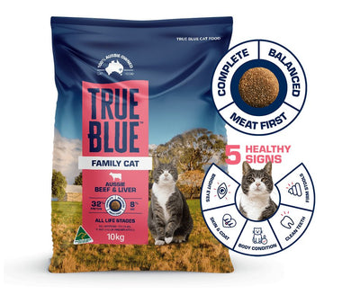 True Blue Family Cat Food Beef and Liver 10kg