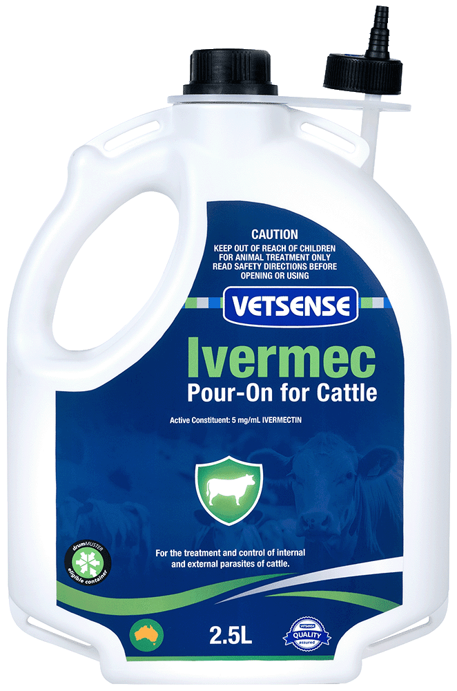 Vetsense Ivermec Pour on for Cattle - Woonona Petfoods