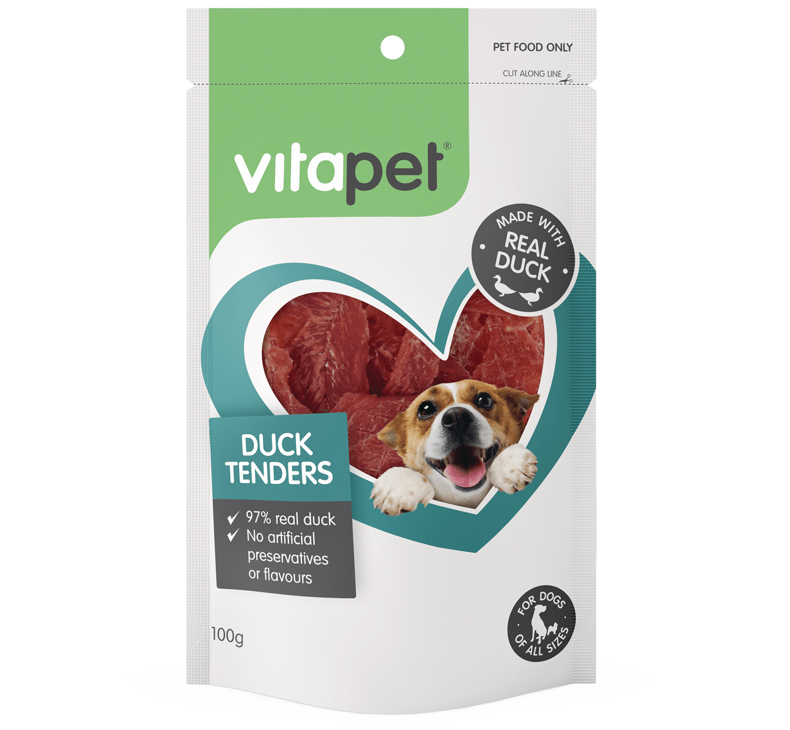 Vitapet Jerhigh Duck Tenders 100g - Woonona Petfood & Produce
